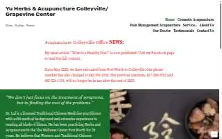 Yu Herbs & Acupuncture Center website