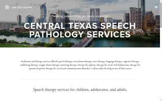 Central Texas Speech Pathology Services, Inc. website