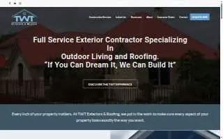 TWT Exteriors & Roofing website