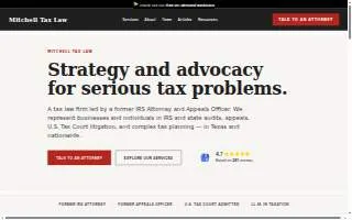 Mitchell Tax Law of Bellaire website