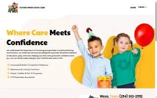 Future Minds Child Care website