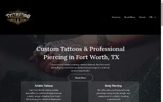 In Depth Tattoo Studio website