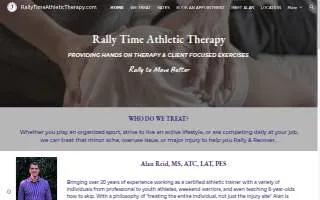 Rally Time Athletic Therapy website