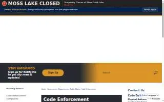 Big Spring Code Enforcement website