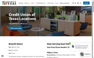 Credit Union of Texas website