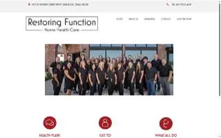 Restoring Function Home Health Care website