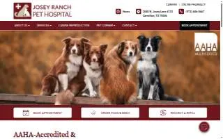 Josey Ranch Pet Hospital website