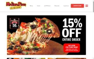 MrJims.Pizza of Cedar Hill website