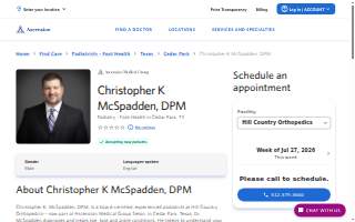 Christopher K. McSpadden, DPM