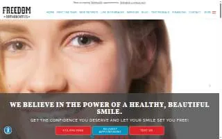Freedom Orthodontics website