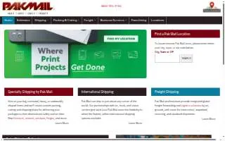 PakMail of Cedar Park website