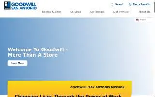 Goodwill Store and Donation Station website