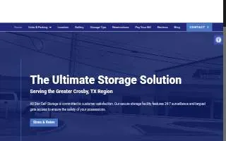 All Stor Self Storage website