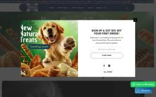 Bones Pets Treats website