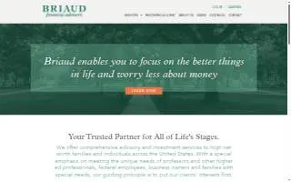 Briaud Financial Advisors website
