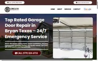 Circle B Garage Door of College Station website