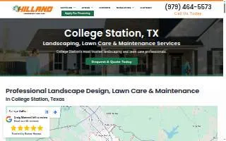 Hilland Landscaping and Lawn Care website