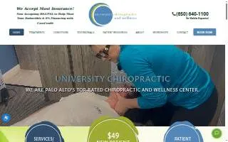 University Chiropractic of College Station website