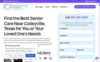 Assisted Living Locators West Dallas and Mid-Cities website