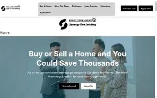 Brady Team Loans - Synergy One Lending Inc website