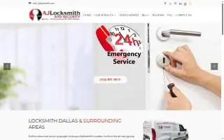 AJ Locksmith - Dallas of Coppell website