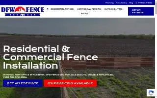 DFW Fence Pro website