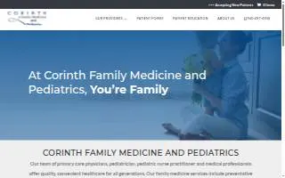 Corinth Family Medicine & Pediatrics website