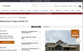 Ashley Store of Corpus Christi website