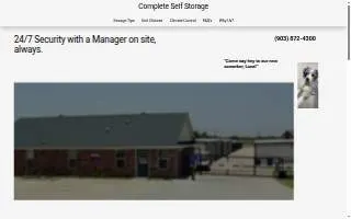 Complete Self Storage website