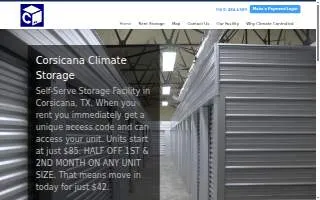 Corsicana Climate Storage website
