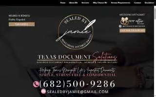 Sealed By Jamie -Notary Services website