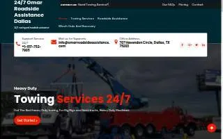 24/7 Omar Roadside Assistance Dallas website