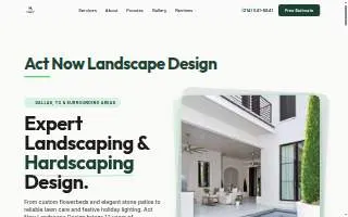Act Now Landscape Design website