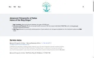 Advanced Chiropractic of Dallas website