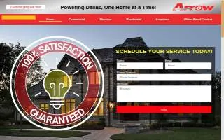 Arrow Electric of Dallas website