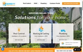 Berrett Home Services of Dallas website