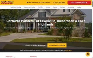 CertaPro Painters of Lewisville, Richardson & Lake Highlands website