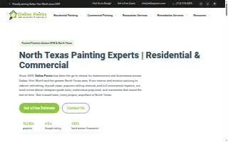 Dallas Paints website
