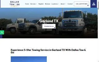 Dallas Tow & Go - Garland website