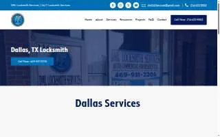 DML Locksmith Services - Dallas website
