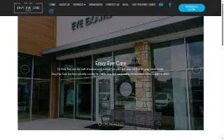 Envy Eye Care website