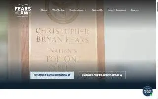 Fears Law - Texas Law Firm website