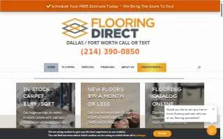 Flooring Direct of Dallas website