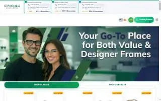 GoTo Optical and Eye Care website