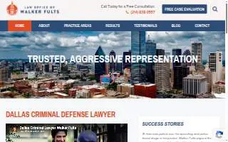 Law Office of Walker Fults website
