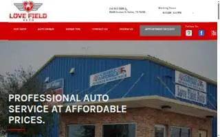 Love Field Auto website