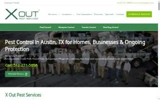 Pest Control Services - Dallas: X Out Pest Services website