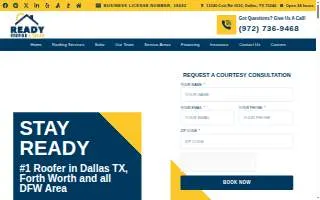 Ready Roofing & Solar website