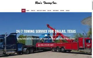 Ron's Towing of Dallas website