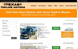 Texas Topline Motors website